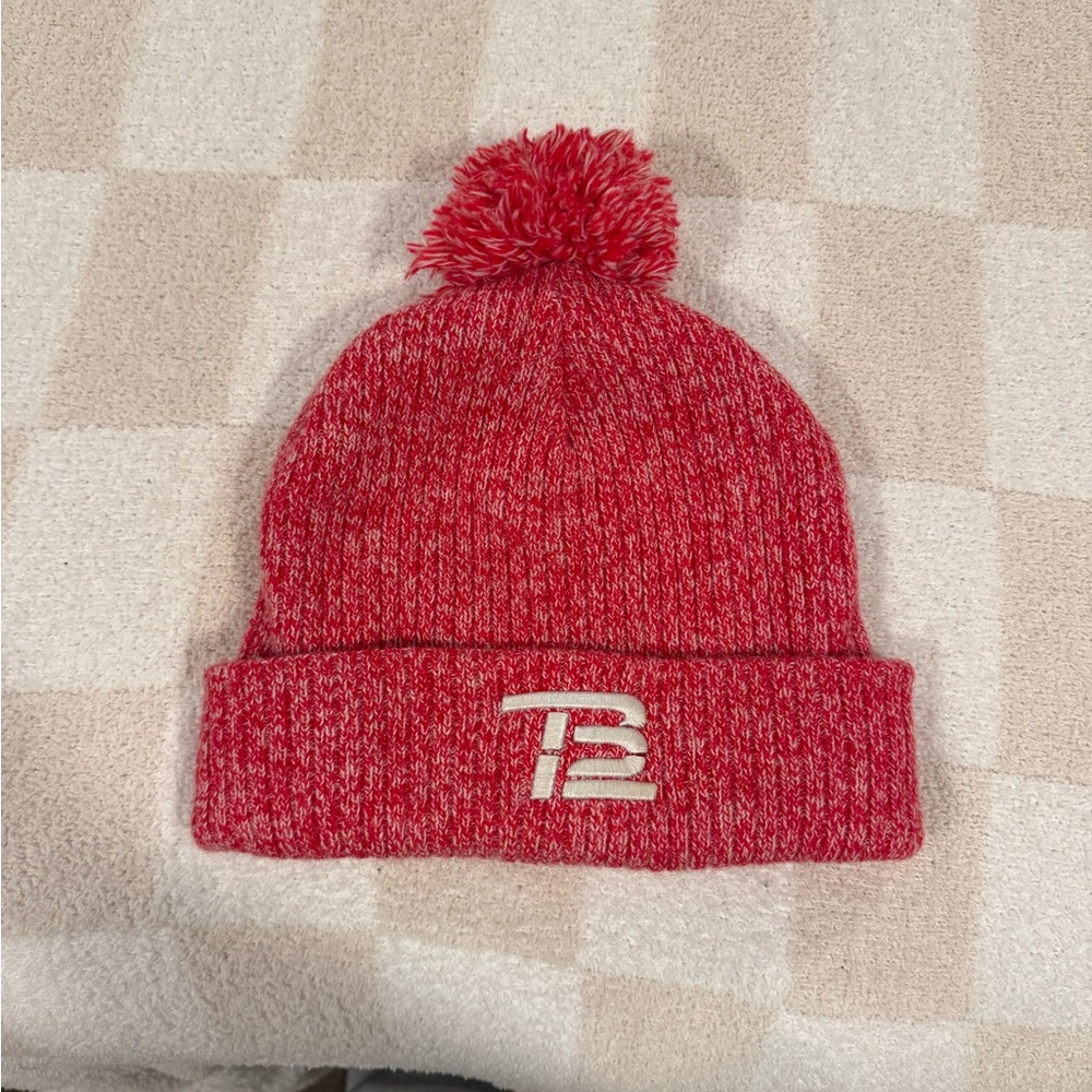 TB12 Red Knit Beanie